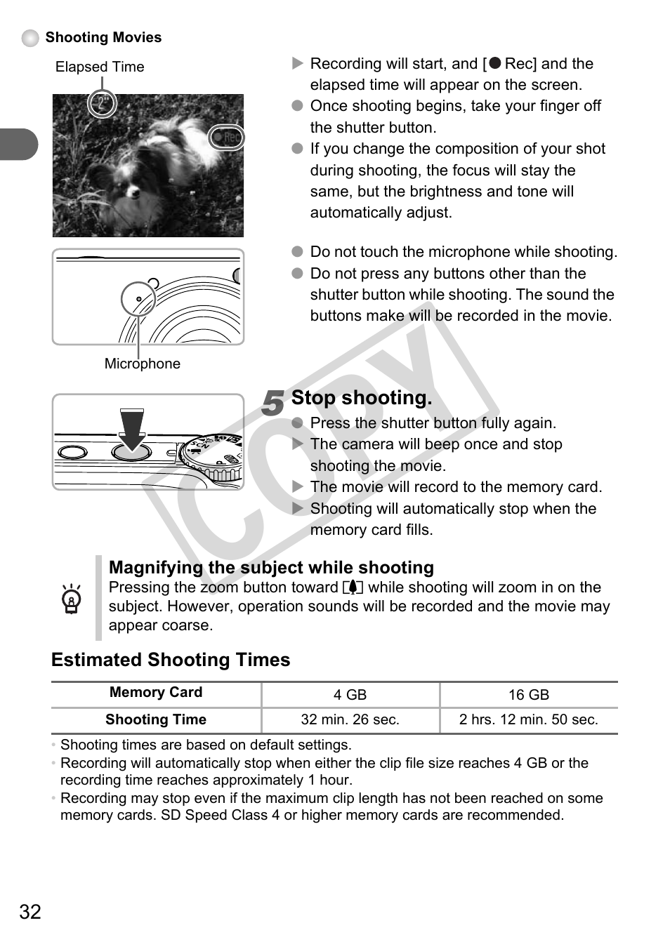 Co py | Canon A3000 IS User Manual | Page 32 / 148