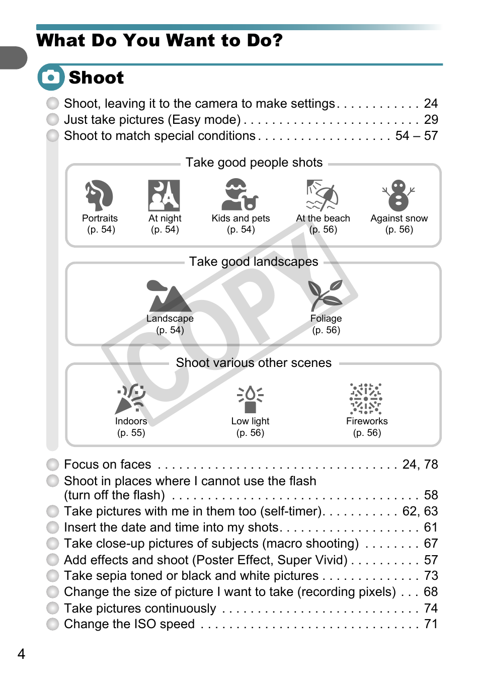 Co py | Canon A3000 IS User Manual | Page 4 / 148
