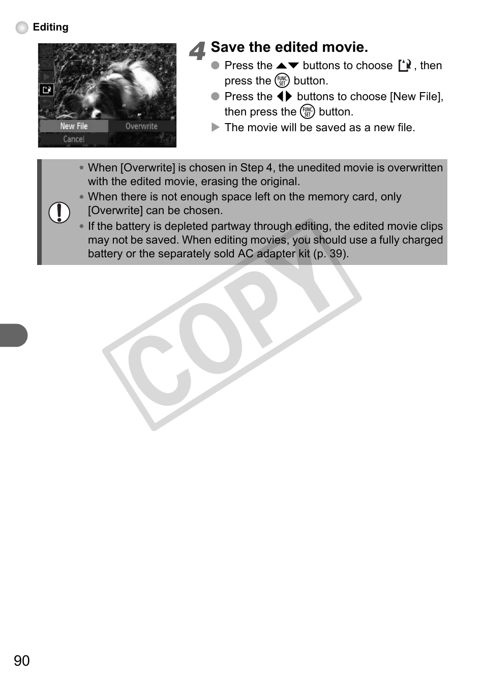 Co py | Canon A3000 IS User Manual | Page 90 / 148