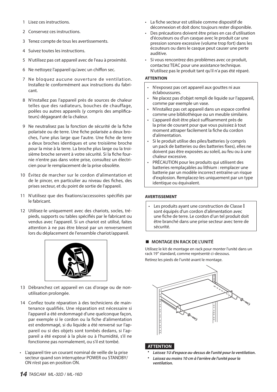 Tascam ML-32D Dante / Analog Converter User Manual | Page 14 / 72