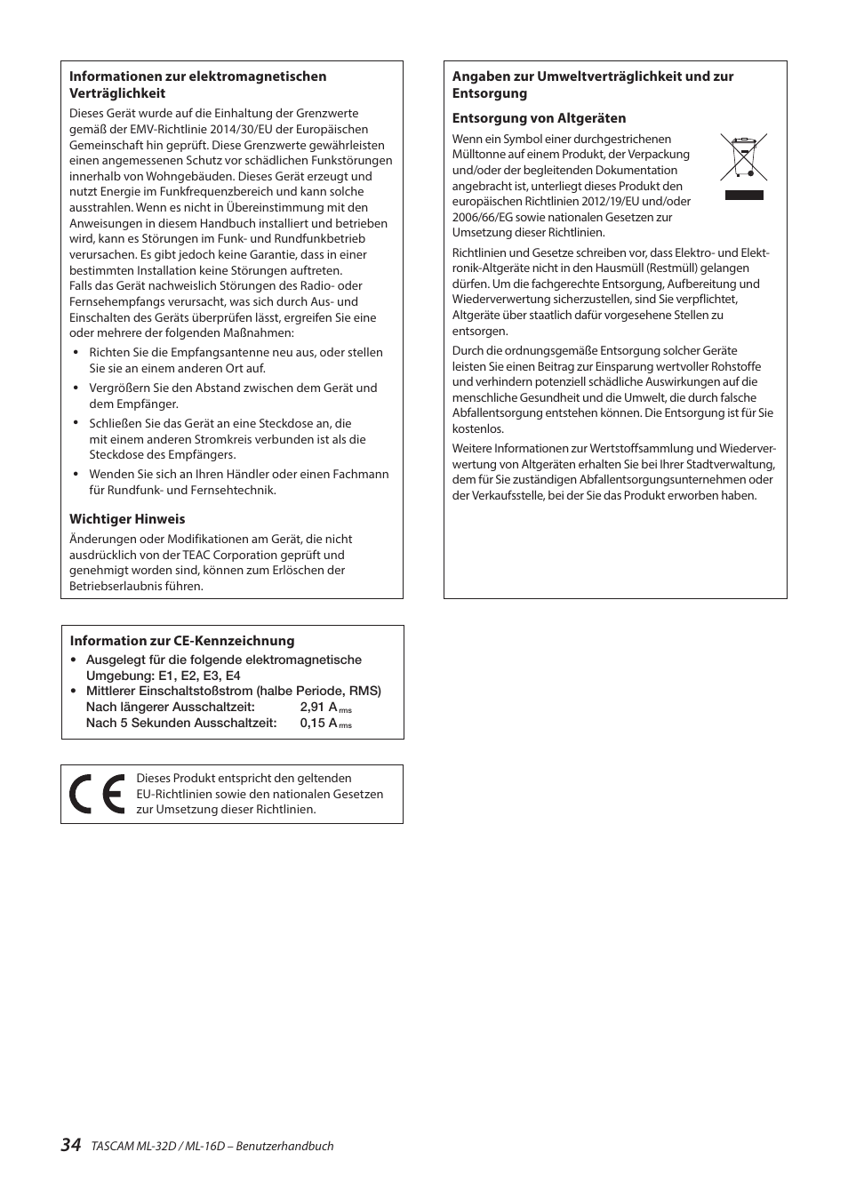 Tascam ML-32D Dante / Analog Converter User Manual | Page 34 / 72