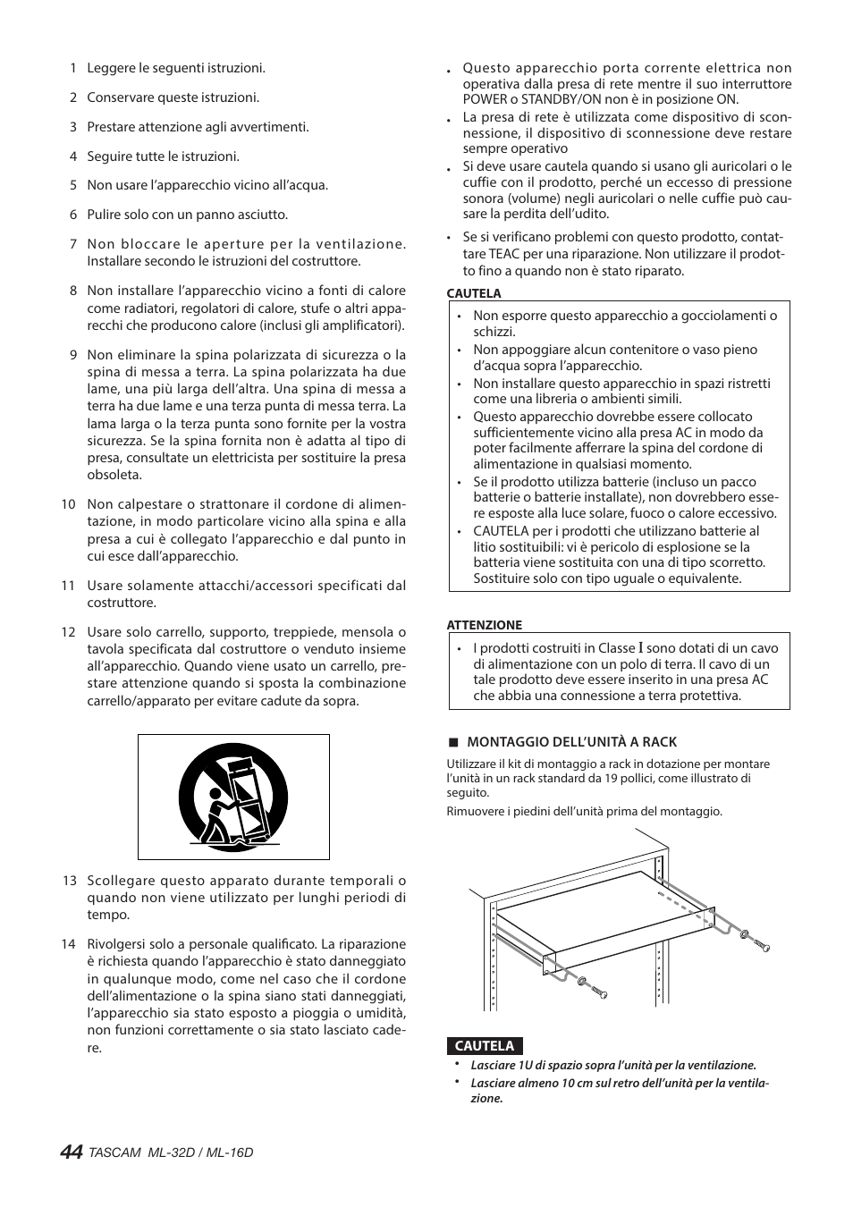 Tascam ML-32D Dante / Analog Converter User Manual | Page 44 / 72