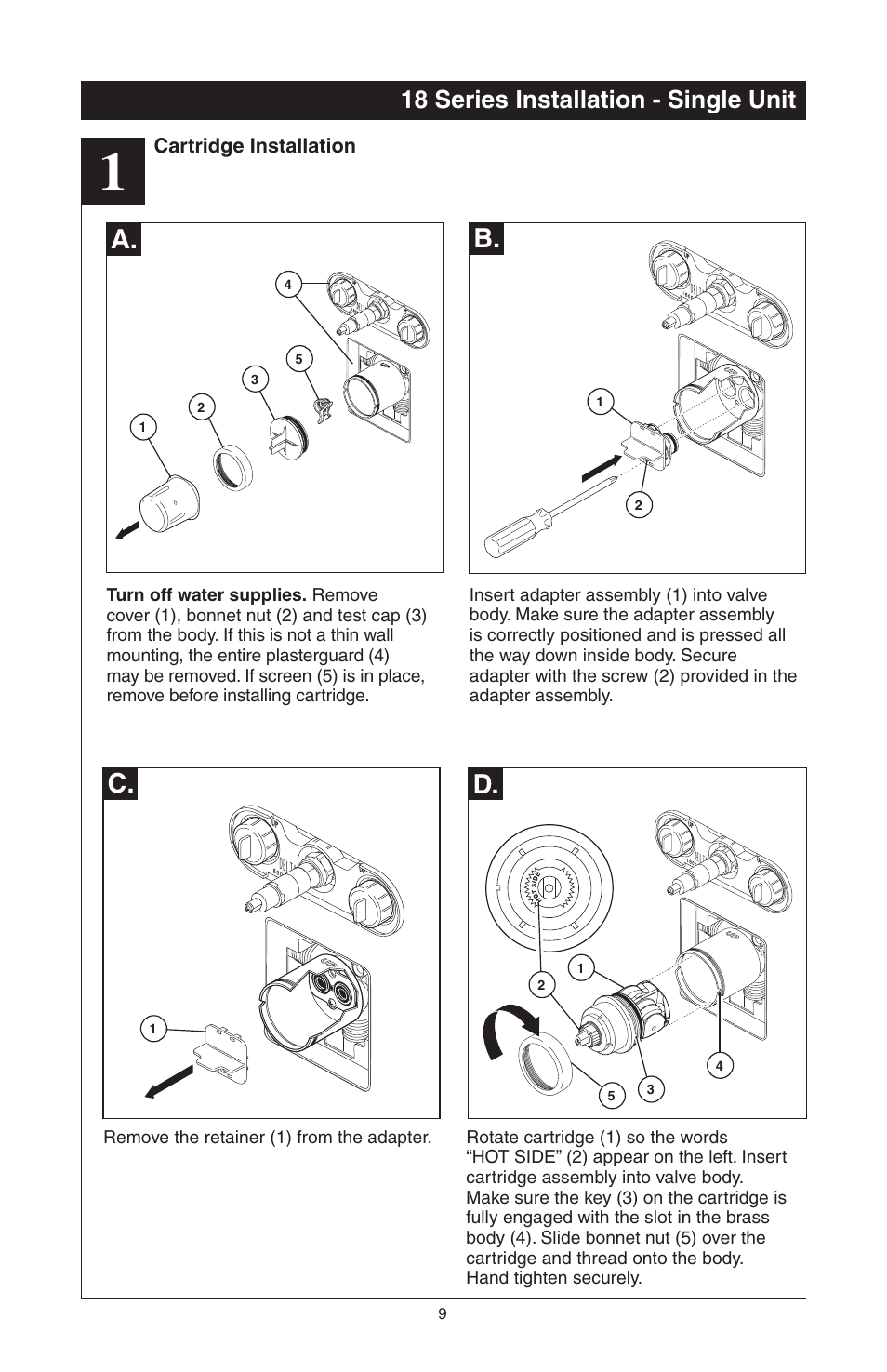 A. d, 18 series installation - single unit | Delta 48313 User Manual | Page 11 / 78