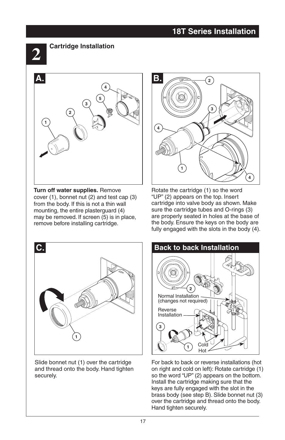 18t series installation, Back to back installation | Delta 48313 User Manual | Page 19 / 78