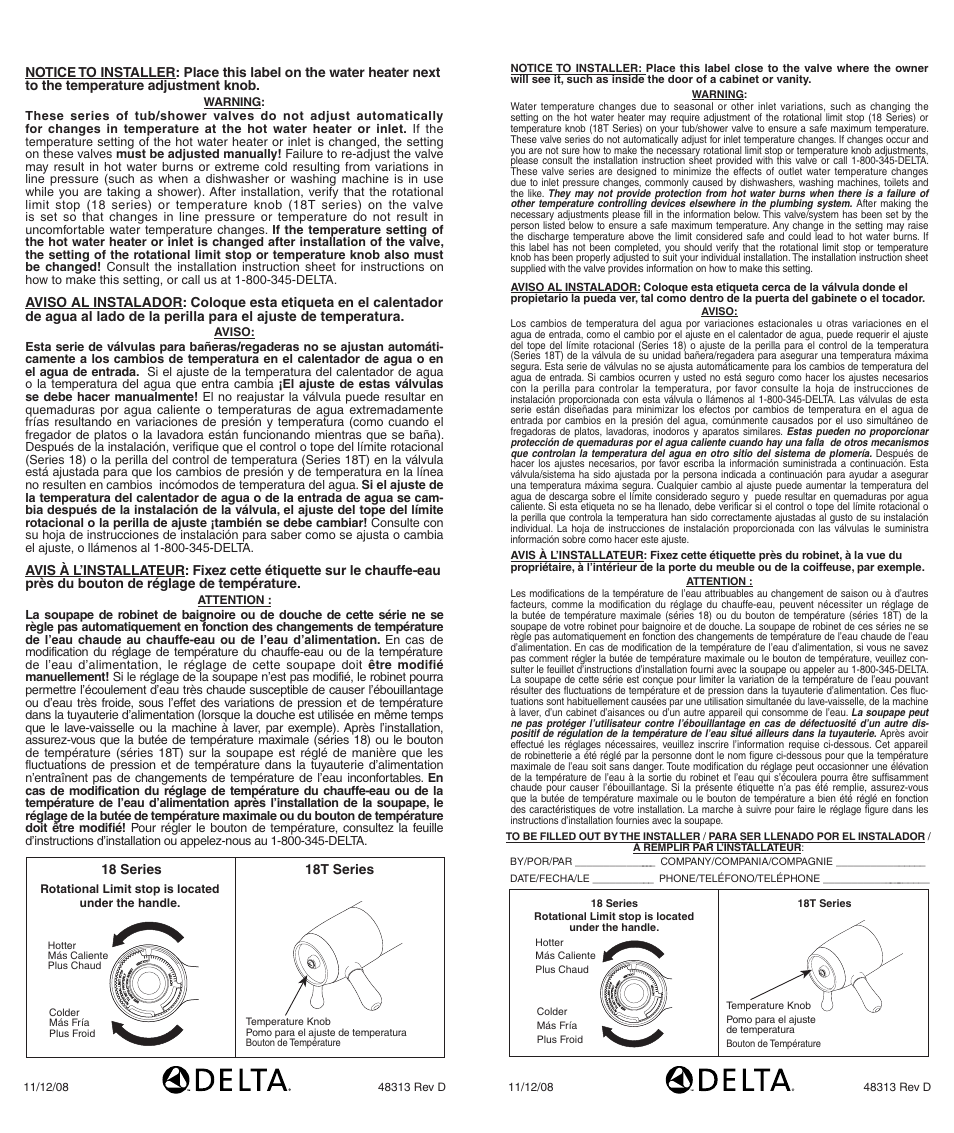 Delta 48313 User Manual | Page 2 / 78