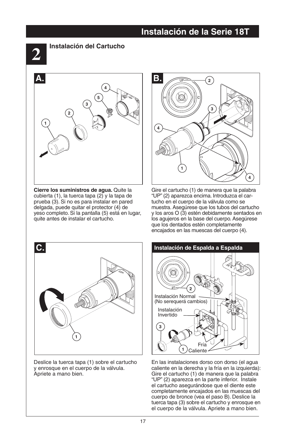 Instalación de la serie 18t | Delta 48313 User Manual | Page 41 / 78