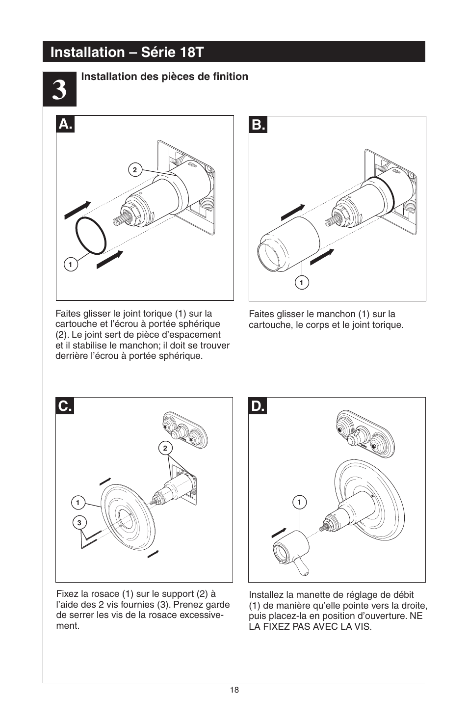 C. d. a. b, Installation – série 18t | Delta 48313 User Manual | Page 64 / 78