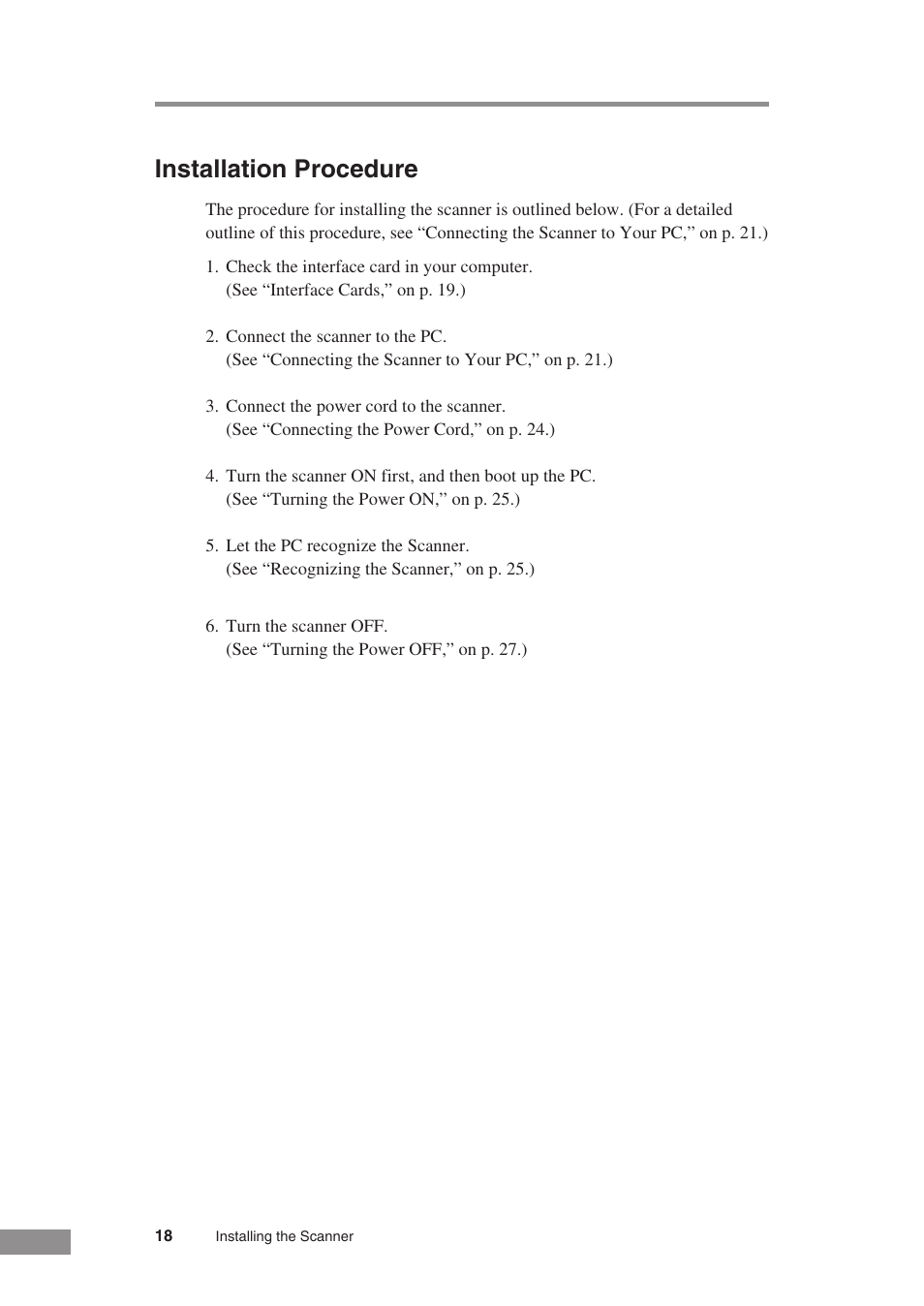 Installation procedure | Canon DR-5010C User Manual | Page 20 / 96