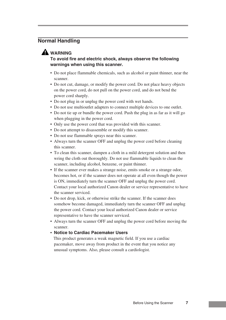 Normal handling | Canon DR-5010C User Manual | Page 9 / 96