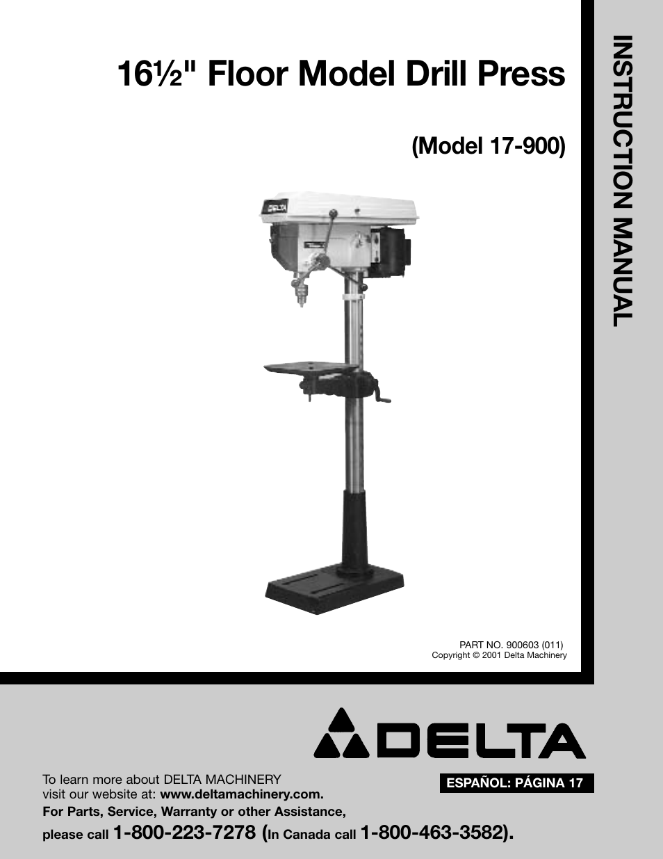 Delta 17-900 User Manual | 16 pages