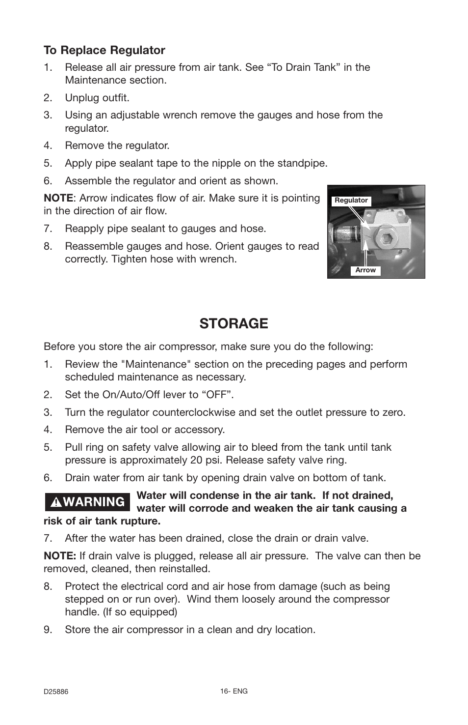Storage | Delta D25886 User Manual | Page 16 / 72