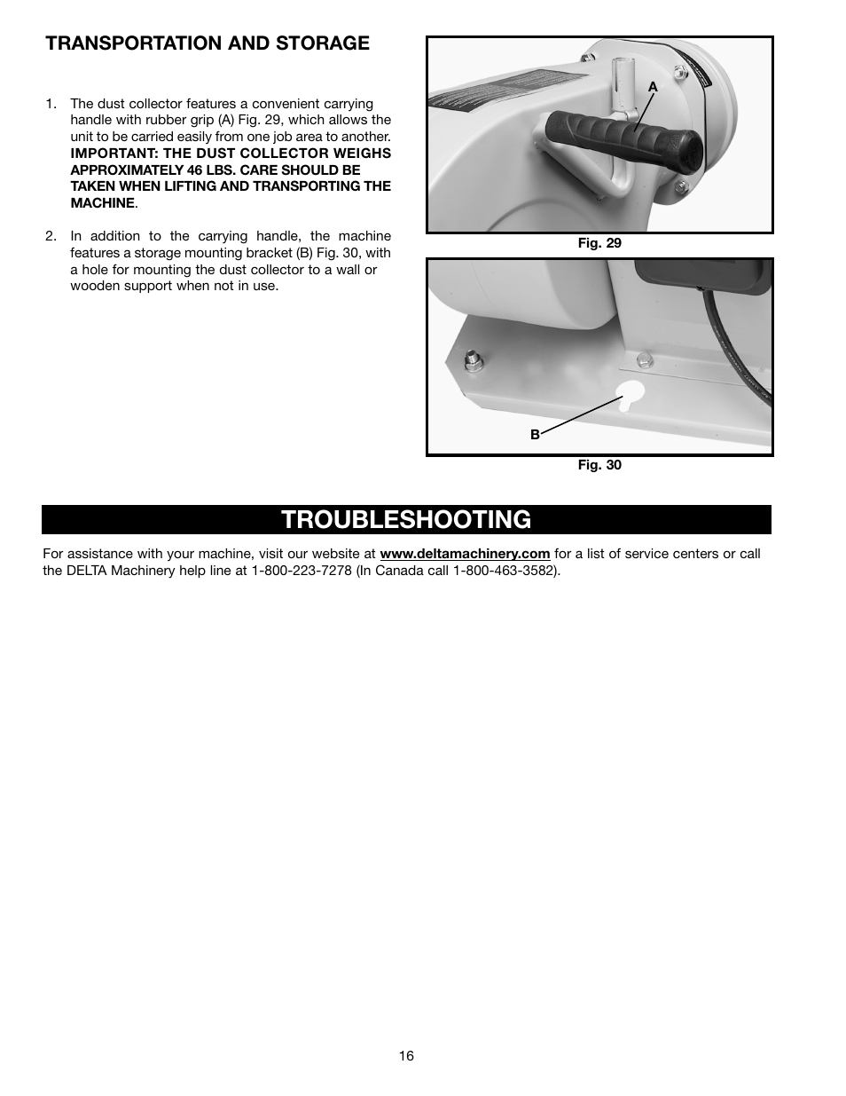 Troubleshooting, Transportation and storage | Delta AP300 User Manual | Page 16 / 36