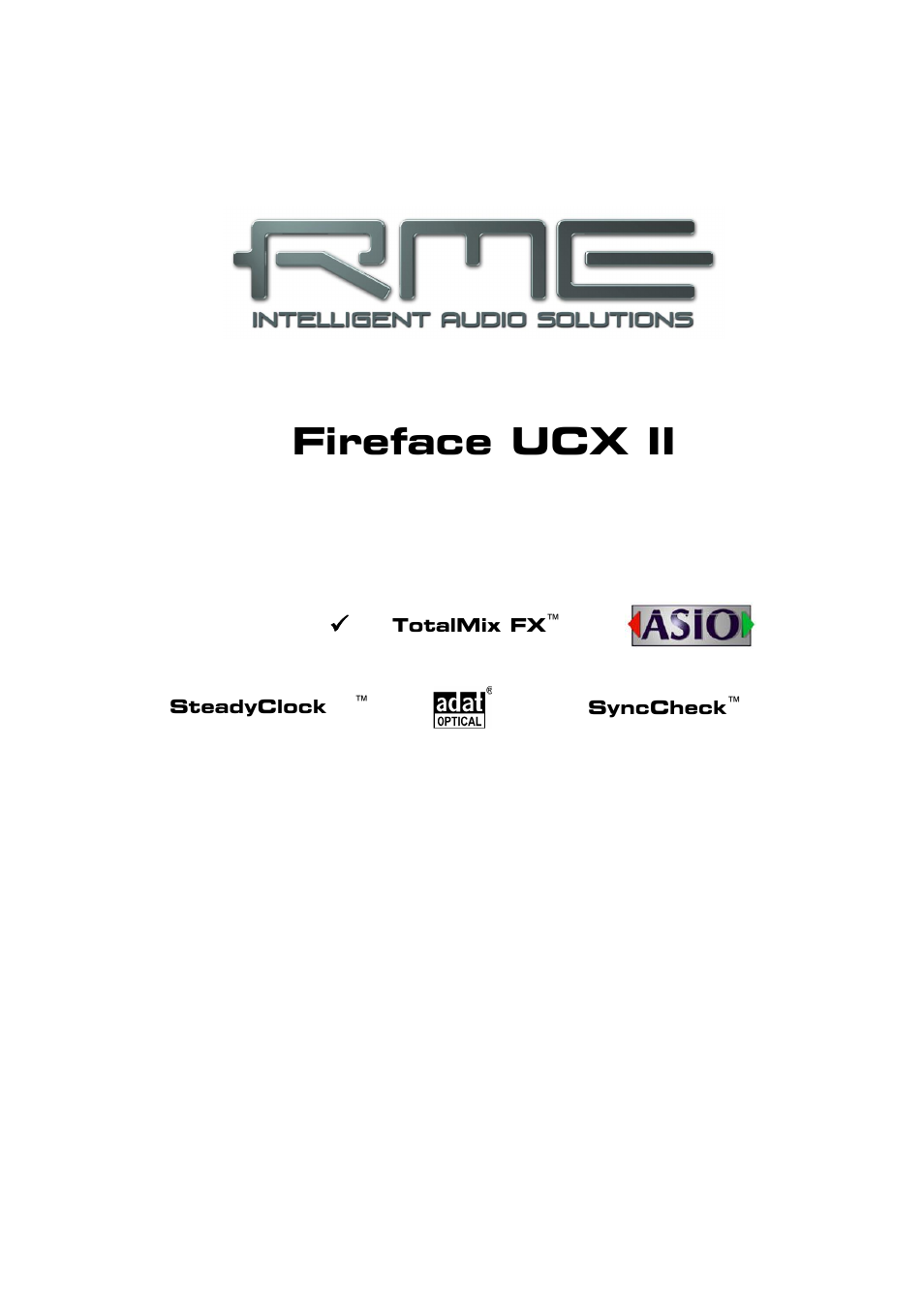 RME Fireface UCX II 40-Channel USB-B Audio/MIDI Interface User Manual | 122 pages
