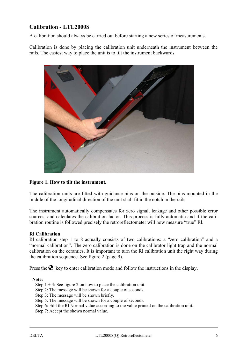 Calibration - ltl2000s | Delta LTL2000S User Manual | Page 10 / 45