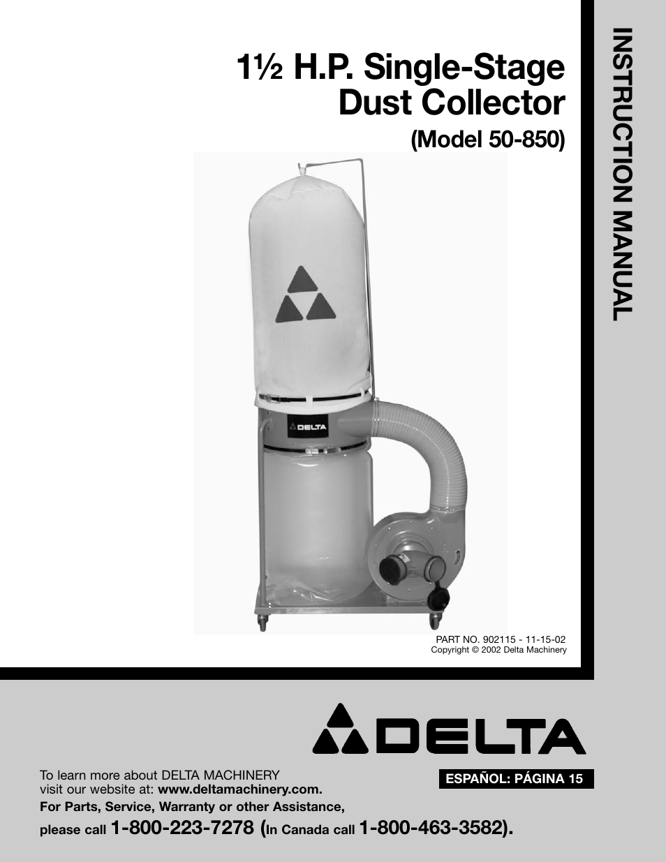 Delta 50-850 User Manual | 13 pages