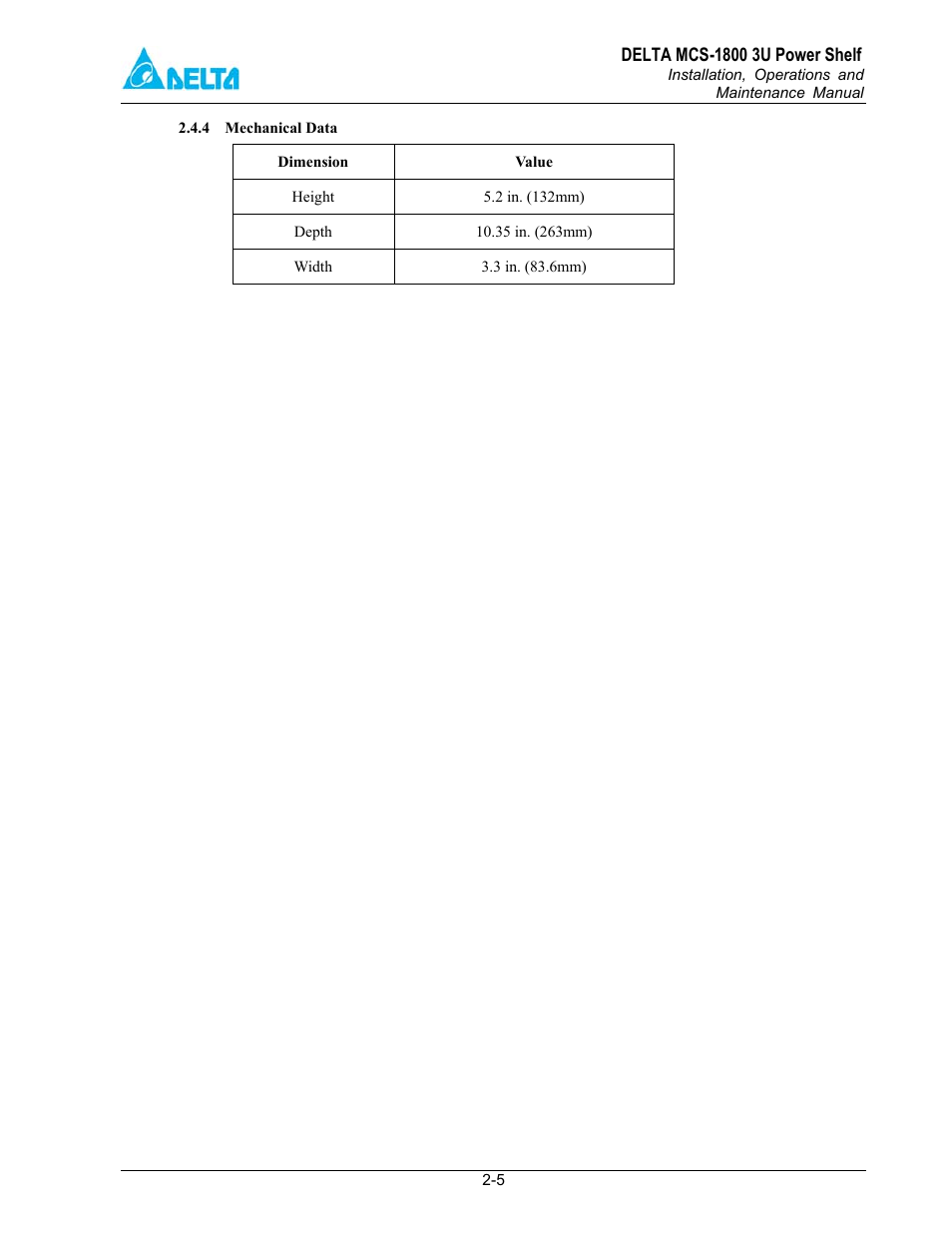 Delta MCS-1800 User Manual | Page 10 / 57