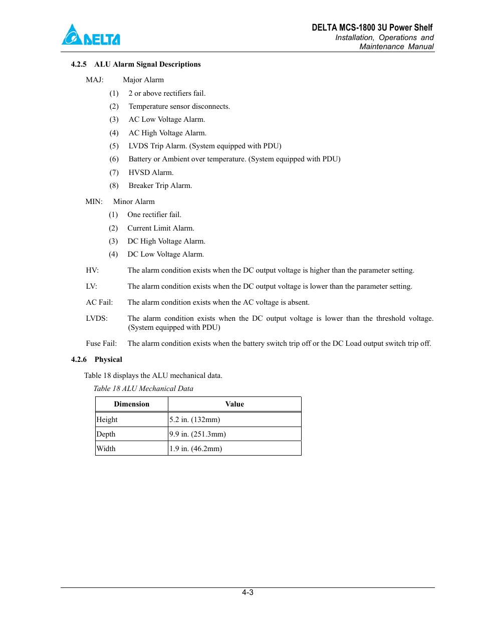 Delta MCS-1800 User Manual | Page 18 / 57