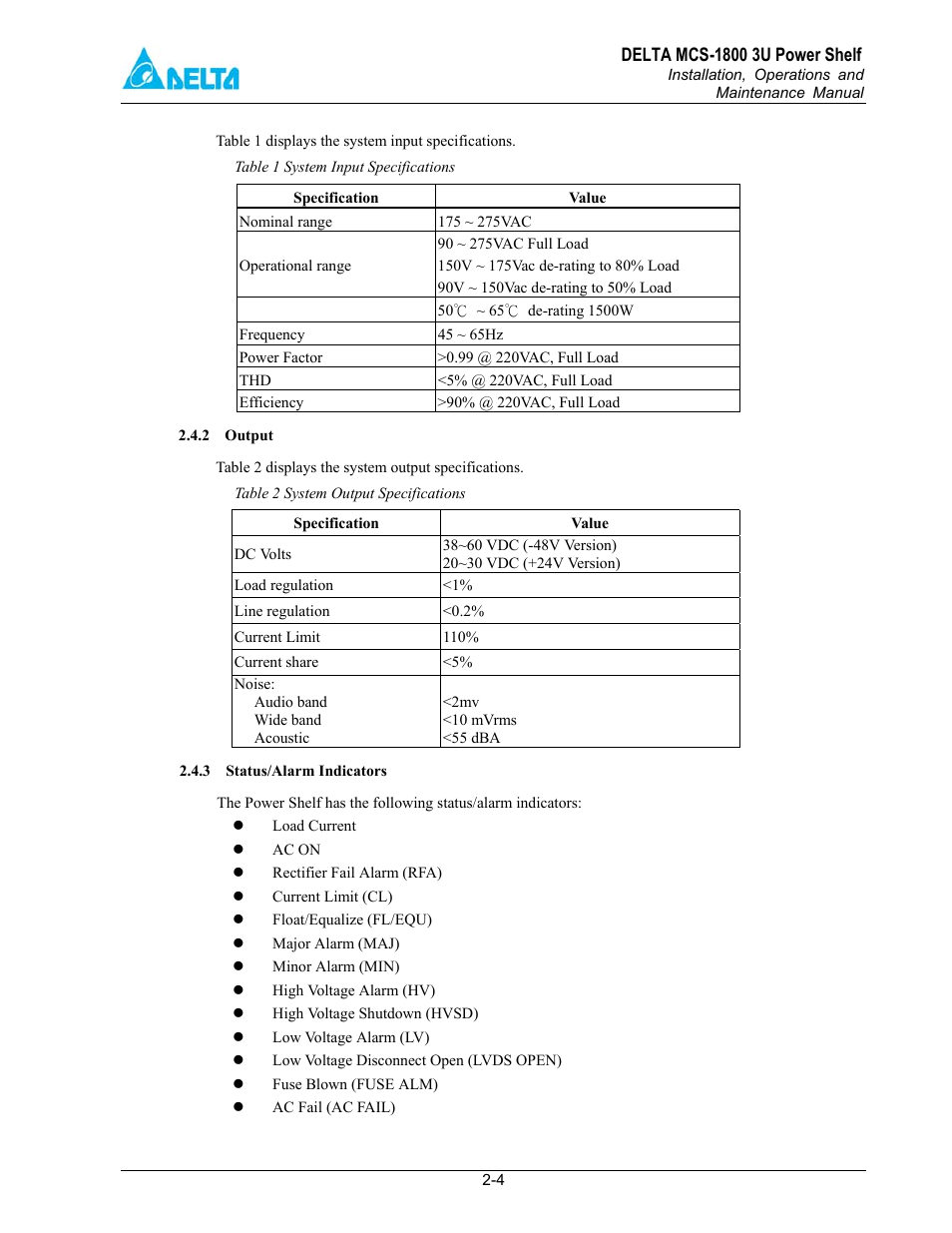 Delta MCS-1800 User Manual | Page 9 / 57