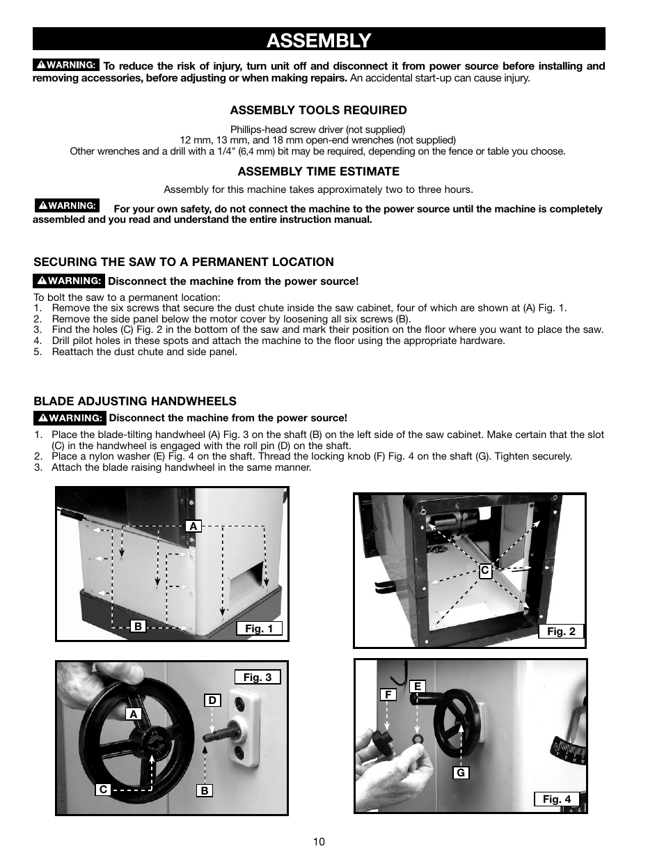 Assembly | Delta N028314 User Manual | Page 10 / 88