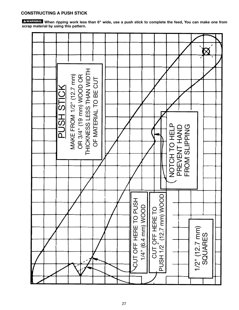 Push stick | Delta N028314 User Manual | Page 27 / 88