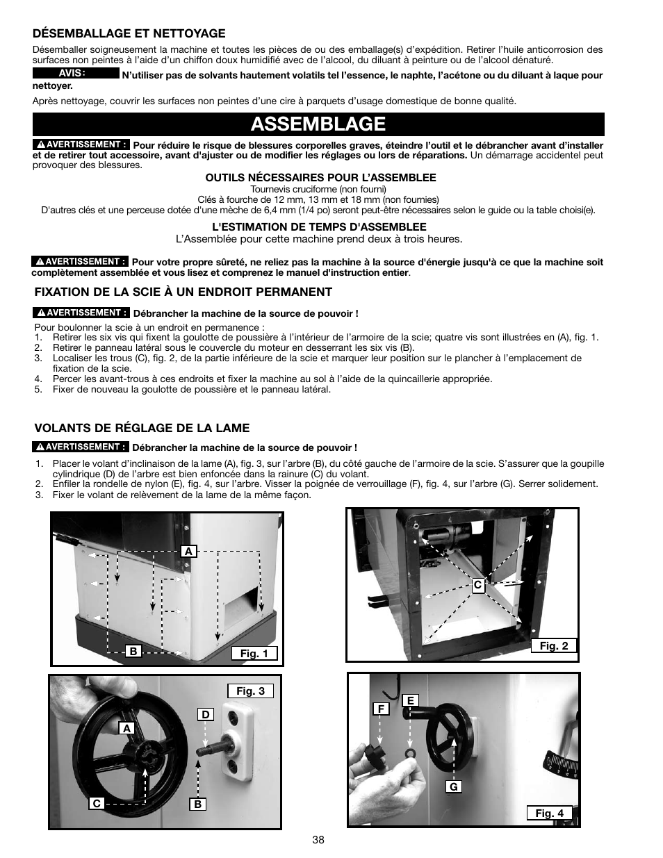 Assemblage | Delta N028314 User Manual | Page 38 / 88