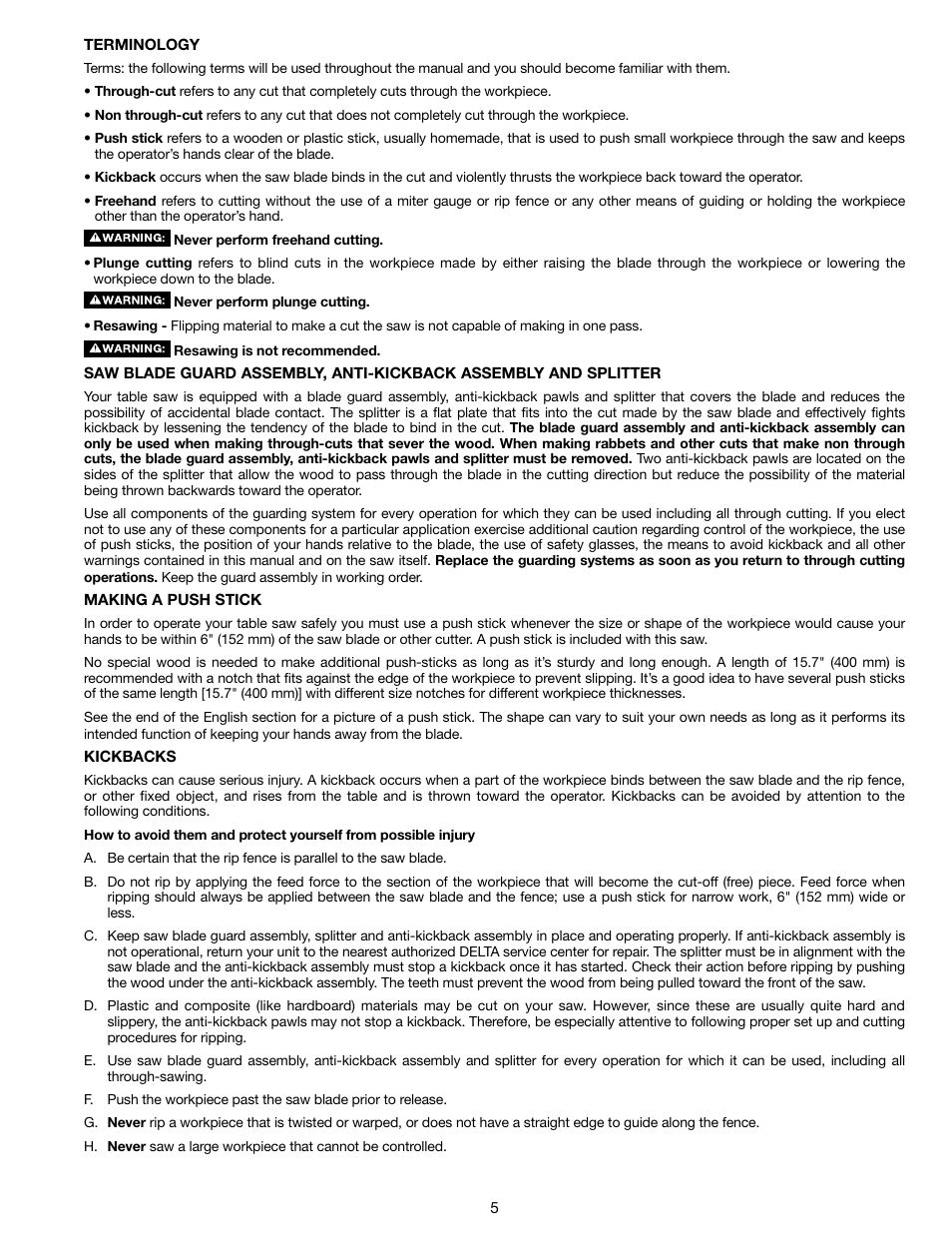 Delta N028314 User Manual | Page 5 / 88