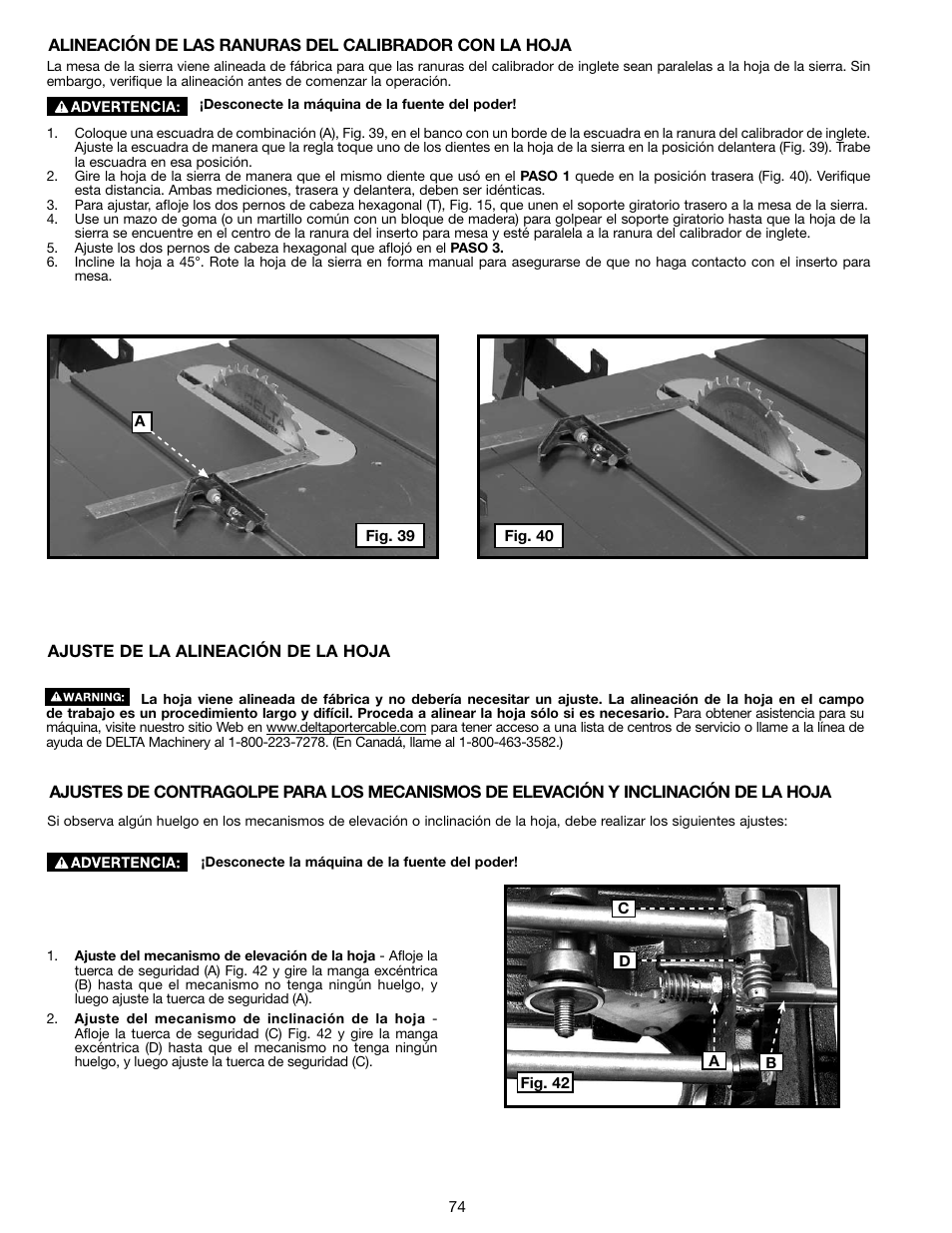 Delta N028314 User Manual | Page 74 / 88