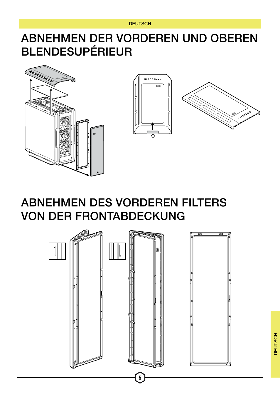 Corsair iCUE 5000T Mid Tower Desktop Case (Black) User Manual | Page 32 / 145