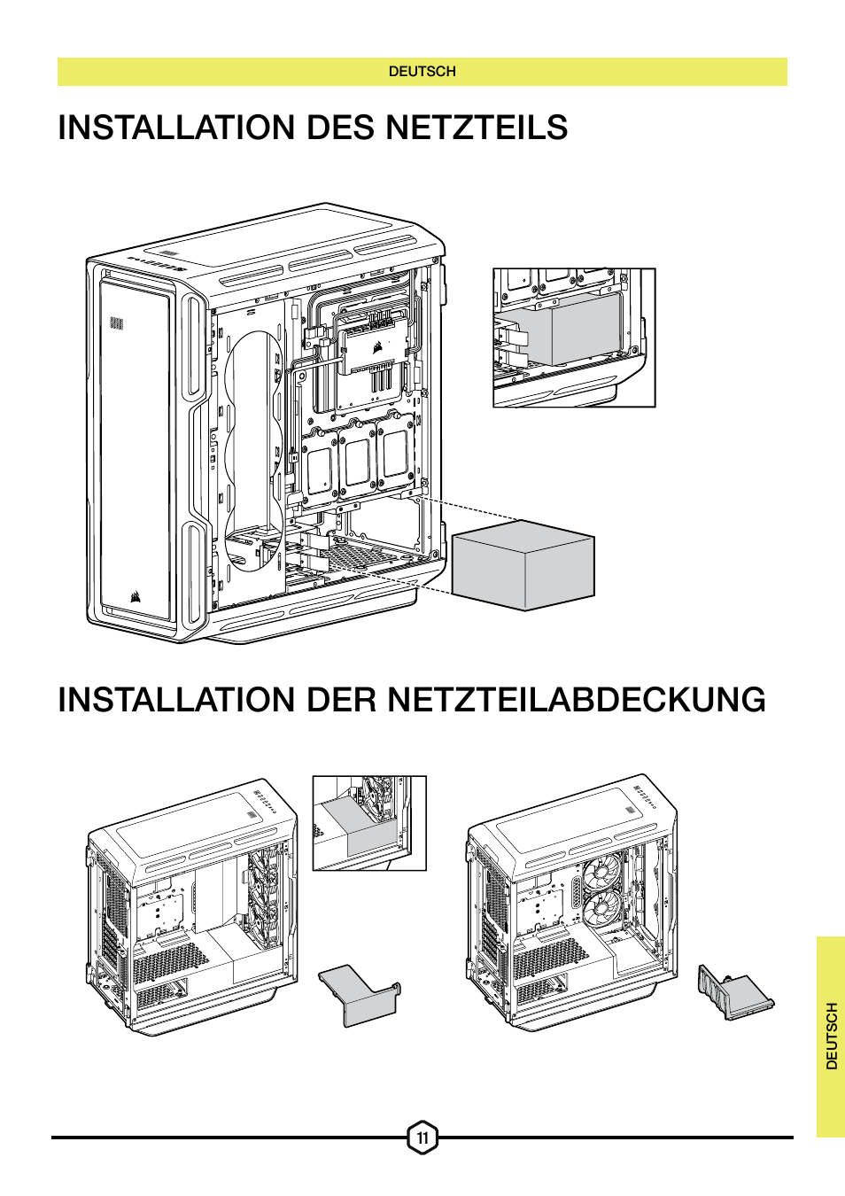 Corsair iCUE 5000T Mid Tower Desktop Case (Black) User Manual | Page 38 / 145