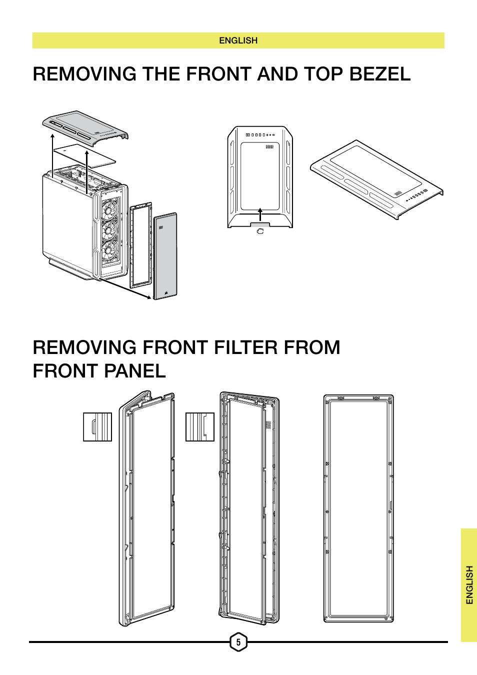 Corsair iCUE 5000T Mid Tower Desktop Case (Black) User Manual | Page 6 / 145