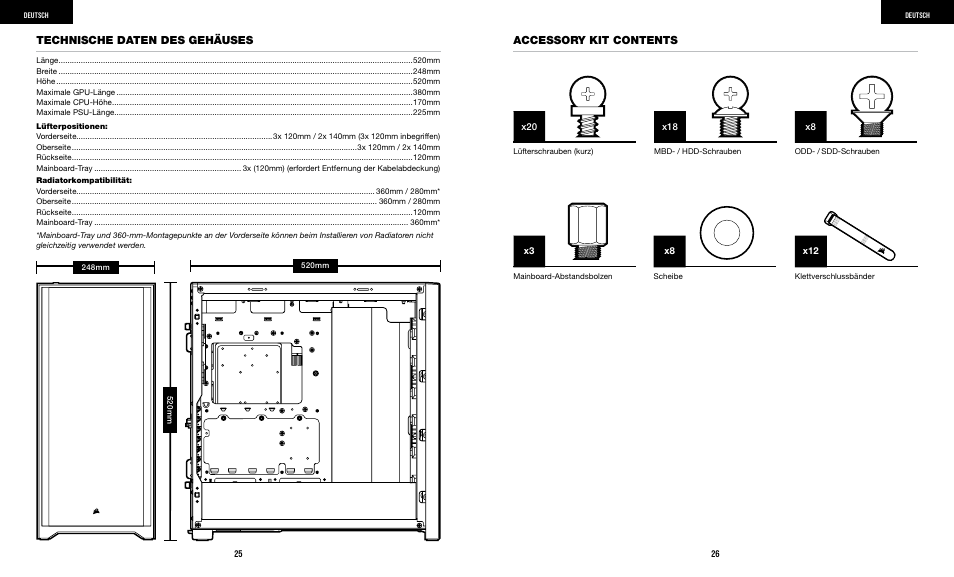 Corsair iCUE 5000X RGB Mid-Tower SmDesktop Case (White) User Manual | Page 15 / 68