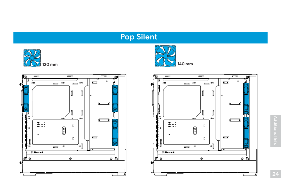 Pop silent | Fractal Design Pop Air Mid-Tower Case (Black with Tempered Glass Window) User Manual | Page 25 / 36