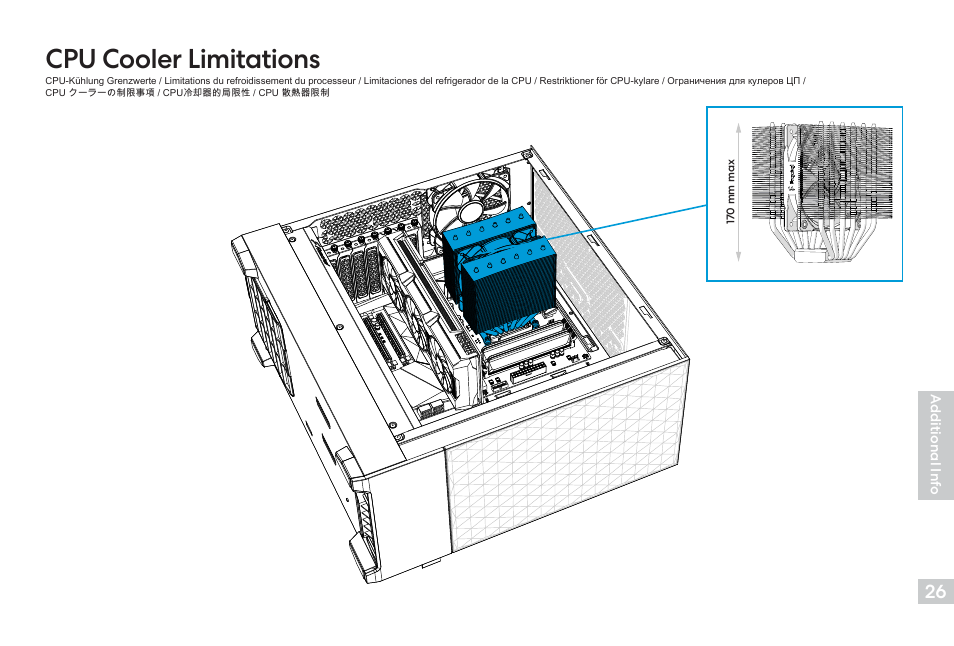 Cpu cooler limitations | Fractal Design Pop Air Mid-Tower Case (Black with Tempered Glass Window) User Manual | Page 27 / 36