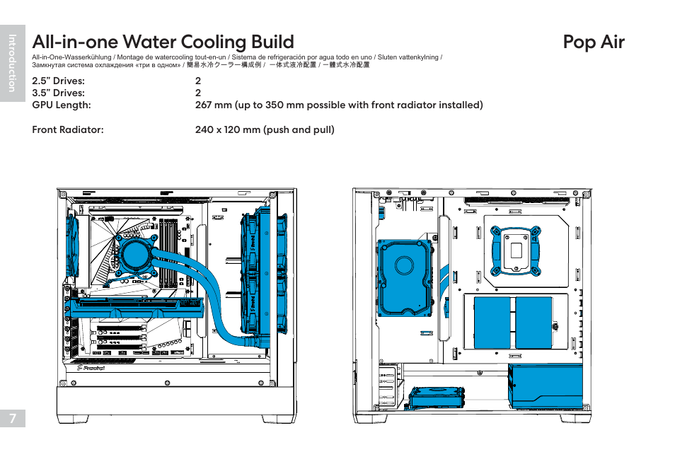 All-in-one water cooling build pop air | Fractal Design Pop Air Mid-Tower Case (Black with Tempered Glass Window) User Manual | Page 8 / 36