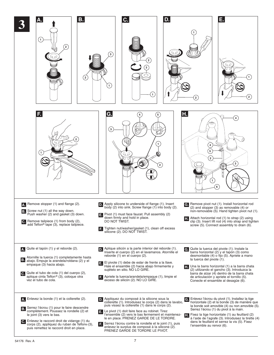 A. b, C. d, E. f | Delta 4575 Series User Manual | Page 7 / 8