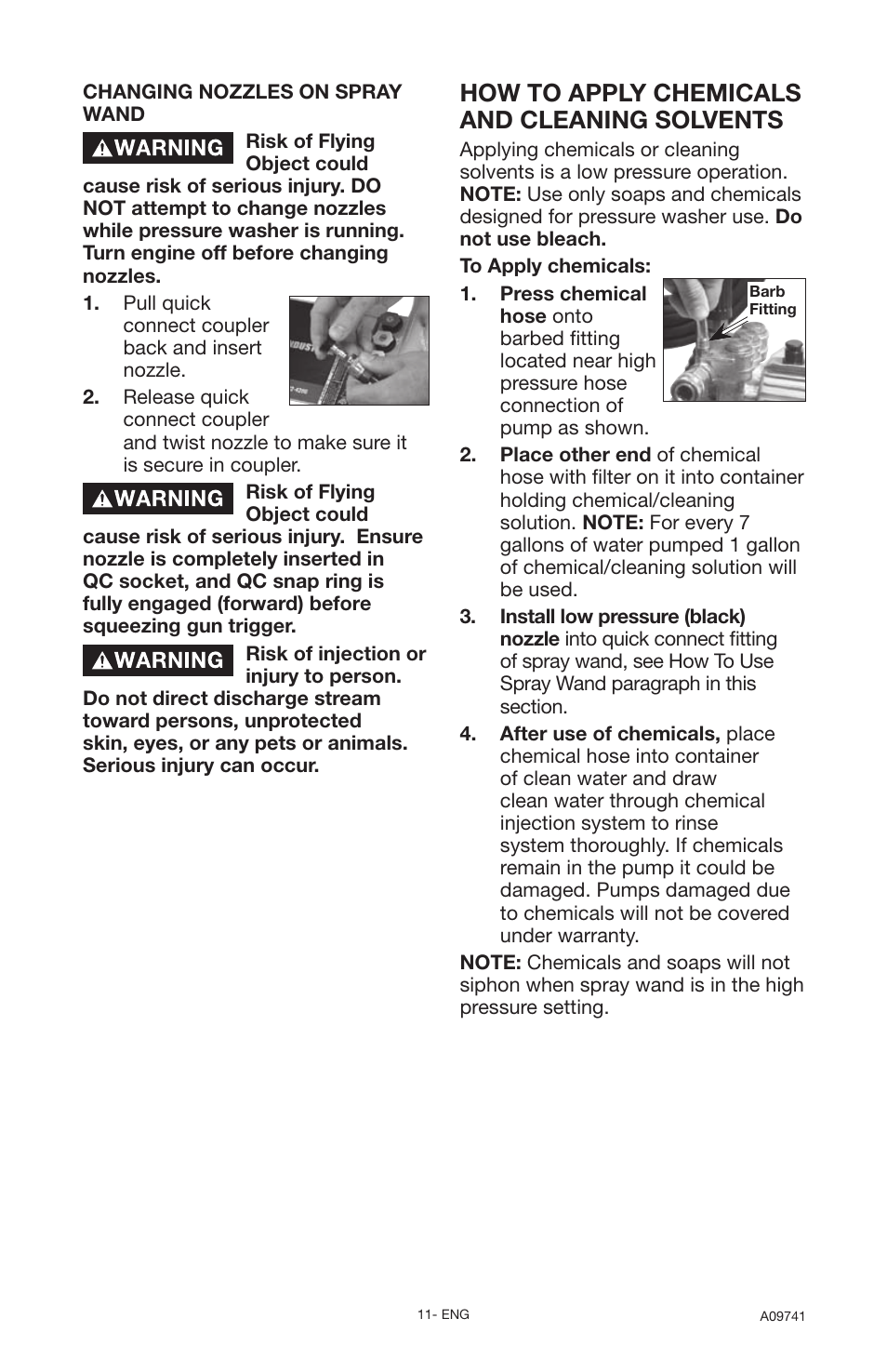 How to apply chemicals and cleaning solvents | Delta D2750H User Manual | Page 11 / 18