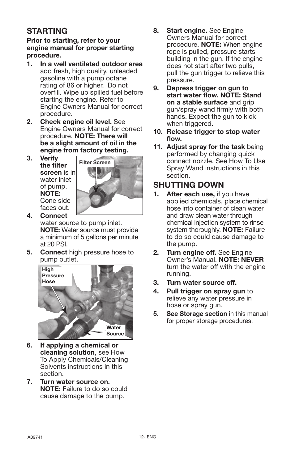 Starting, Shutting down | Delta D2750H User Manual | Page 12 / 18