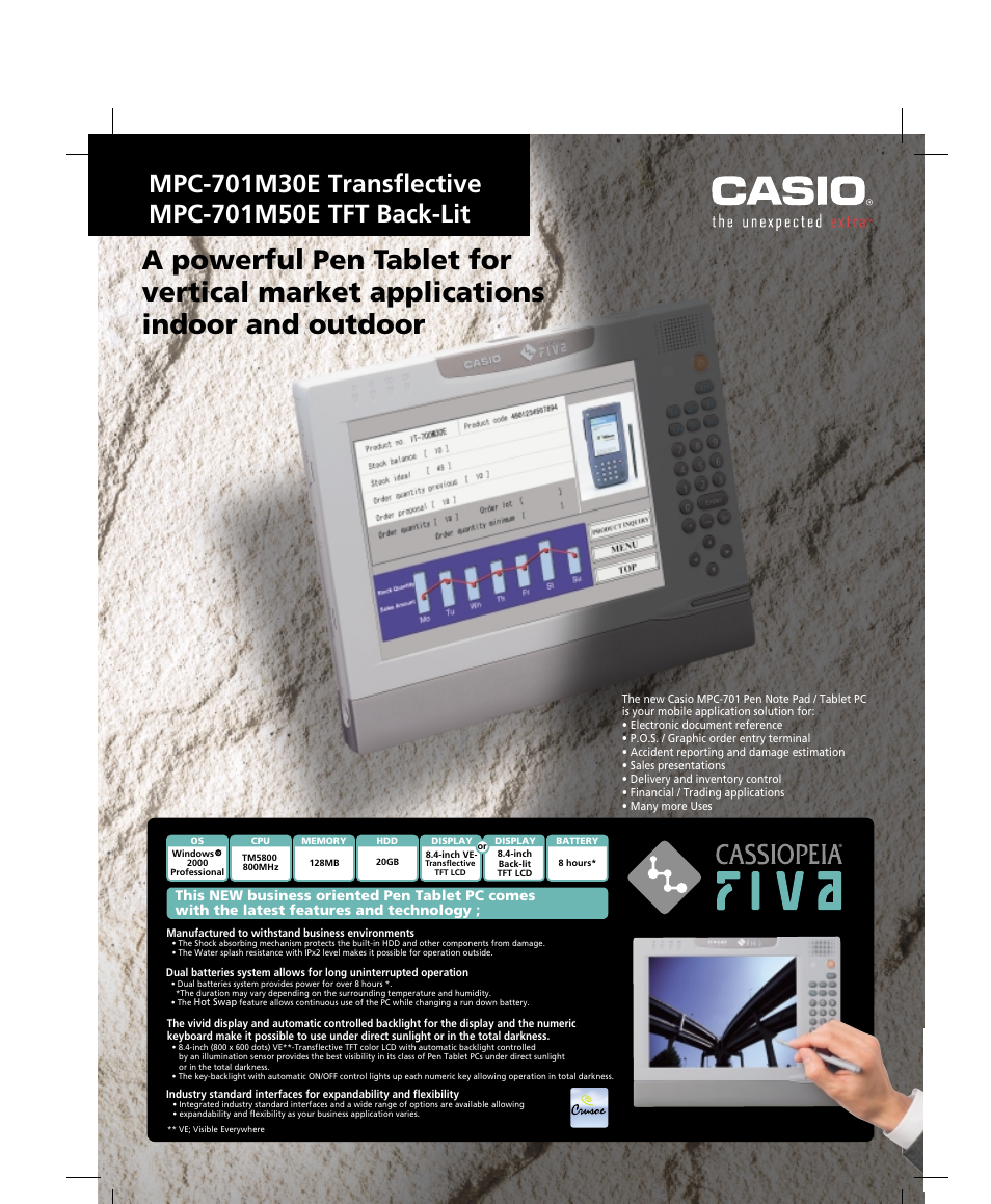 Casio MPC-701M30E User Manual | 2 pages