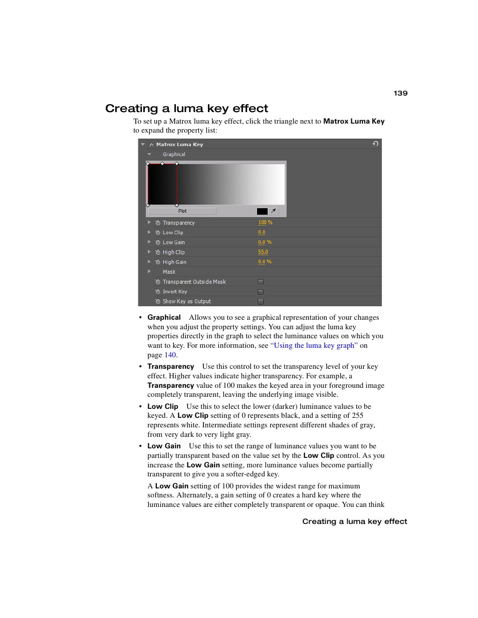 Creating a luma key effect | Matrox MXO2 PCIe Host Adapter User Manual | Page 163 / 388