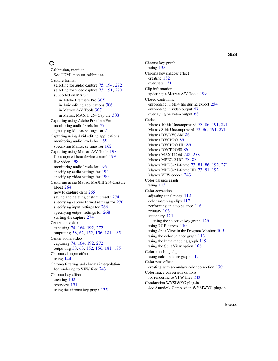 Matrox MXO2 PCIe Host Adapter User Manual | Page 377 / 388