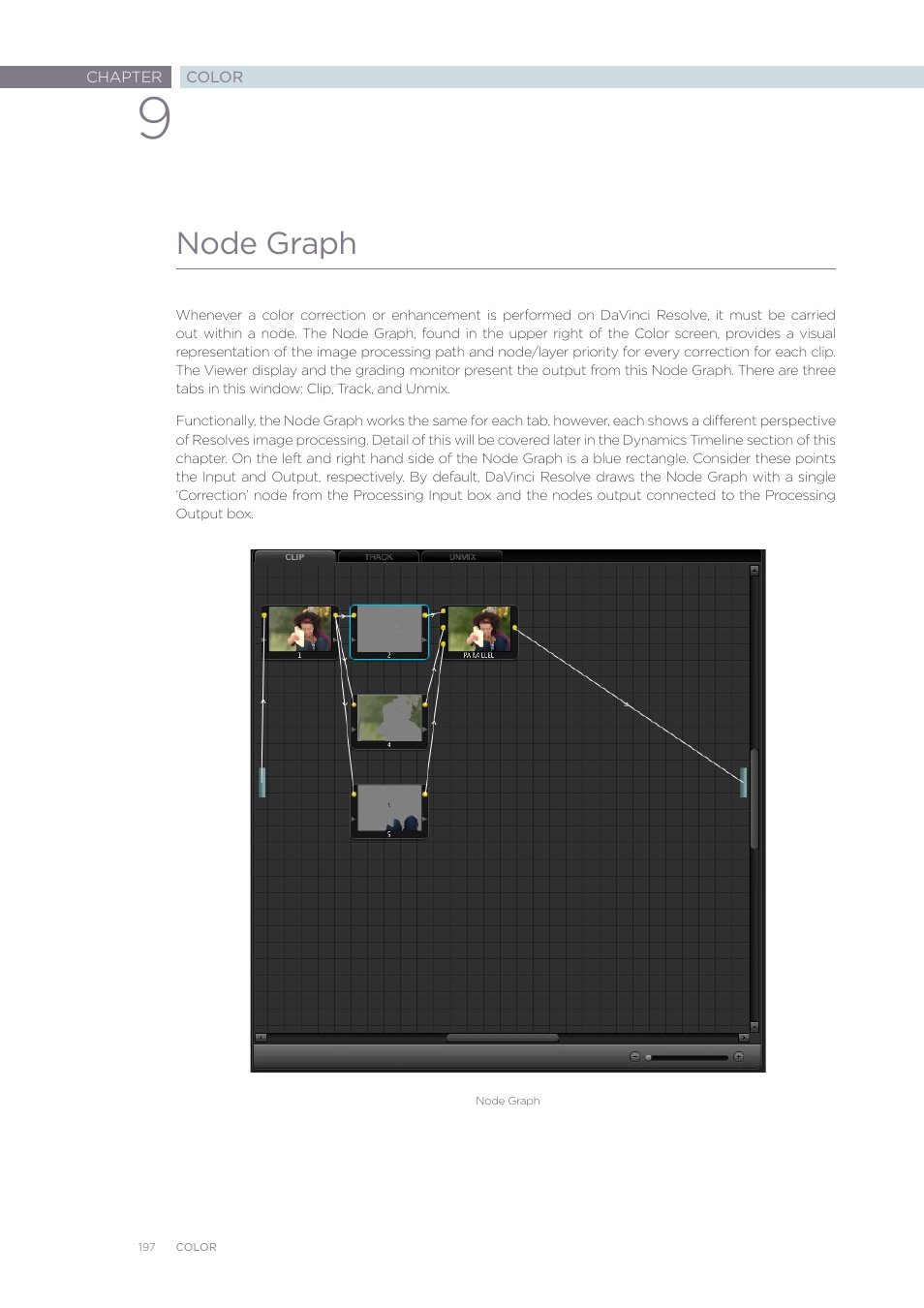 Node graph | Blackmagic Design DaVinci Resolve Advanced Panel User Manual | Page 197 / 435