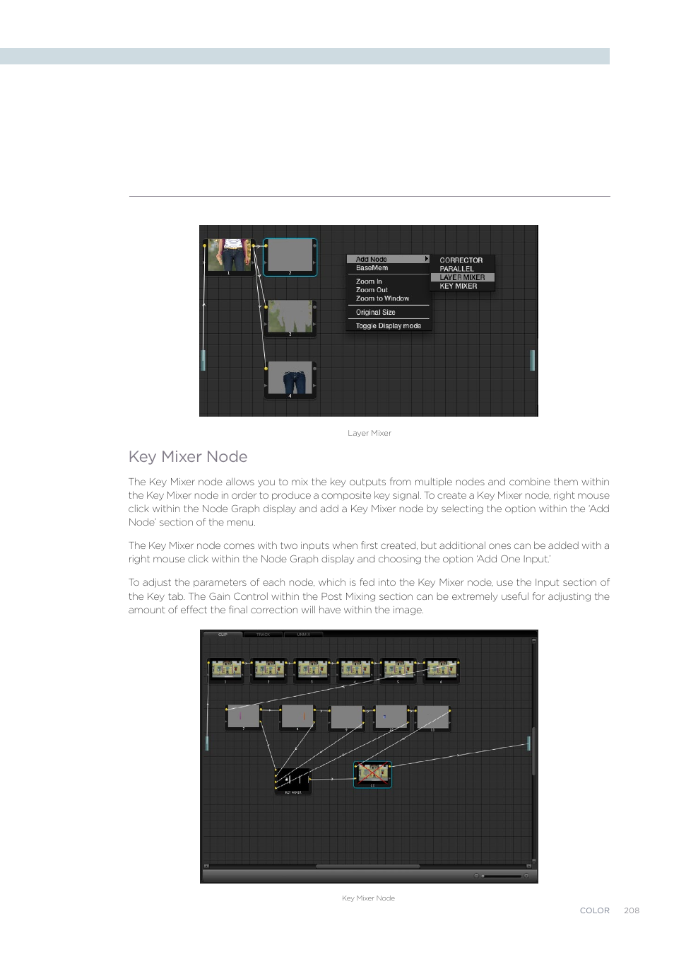 Key mixer node | Blackmagic Design DaVinci Resolve Advanced Panel User Manual | Page 208 / 435