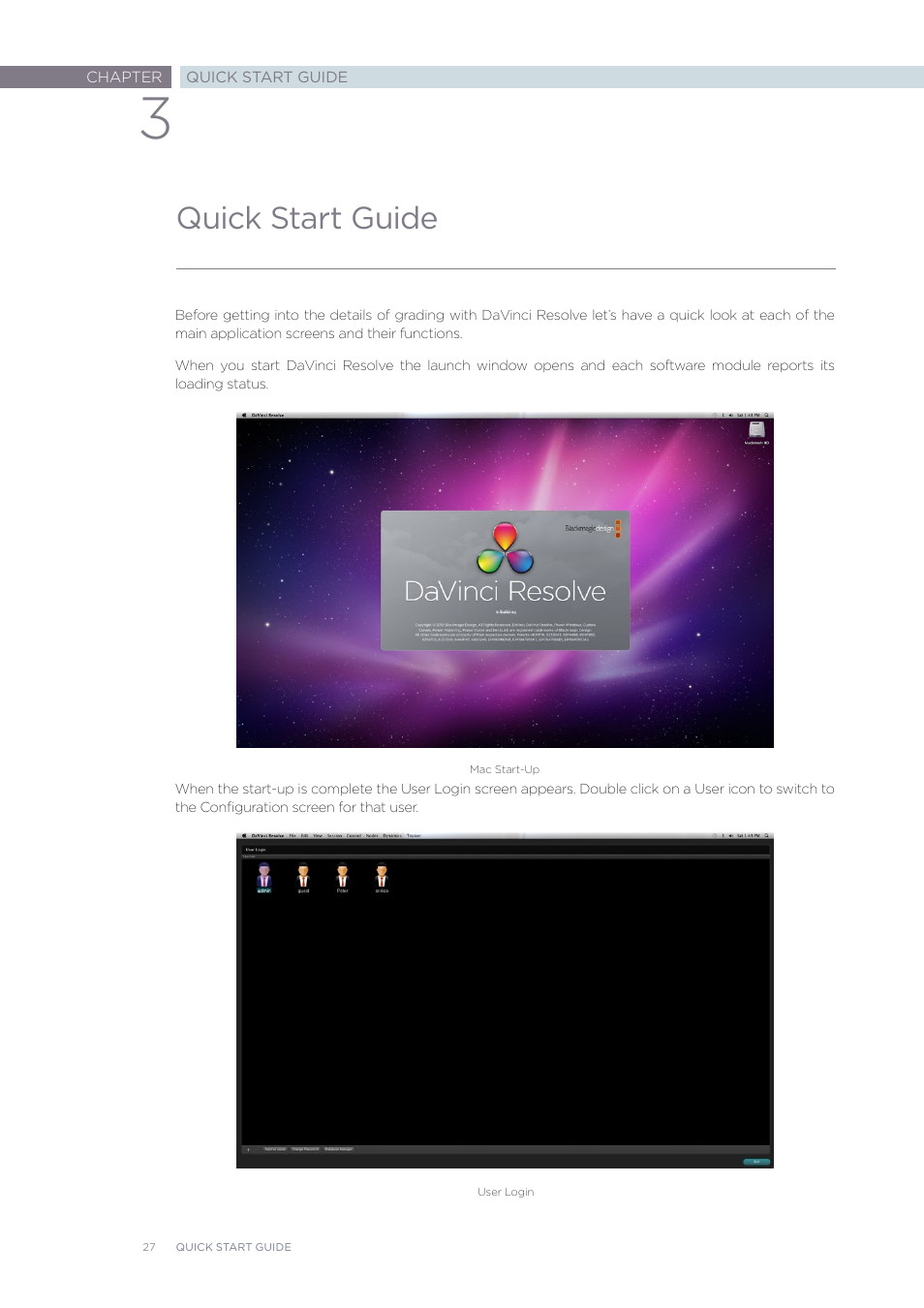 Quick start guide | Blackmagic Design DaVinci Resolve Advanced Panel User Manual | Page 27 / 435