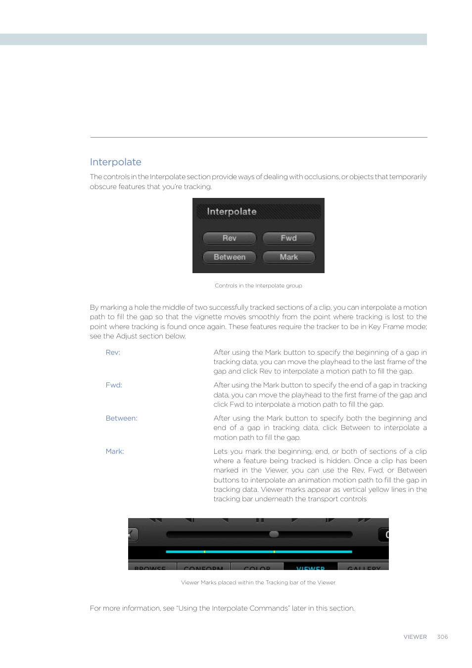Interpolate | Blackmagic Design DaVinci Resolve Advanced Panel User Manual | Page 306 / 435