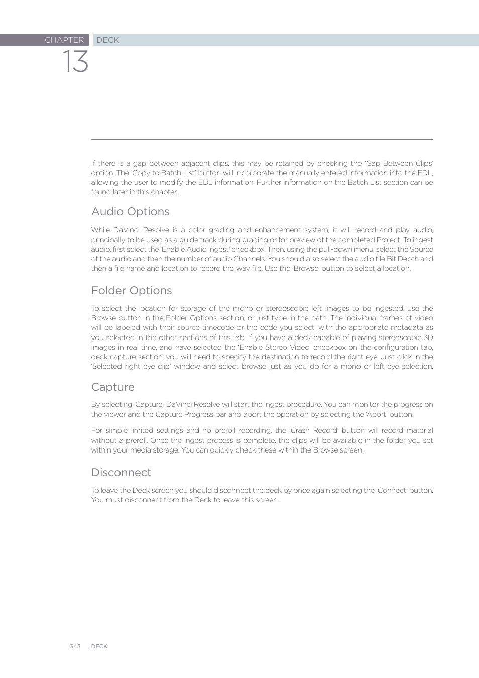 Blackmagic Design DaVinci Resolve Advanced Panel User Manual | Page 343 / 435