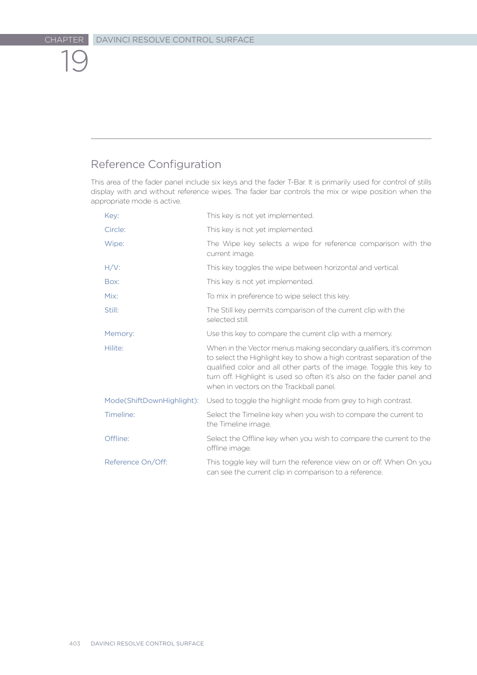 Reference configuration | Blackmagic Design DaVinci Resolve Advanced Panel User Manual | Page 403 / 435