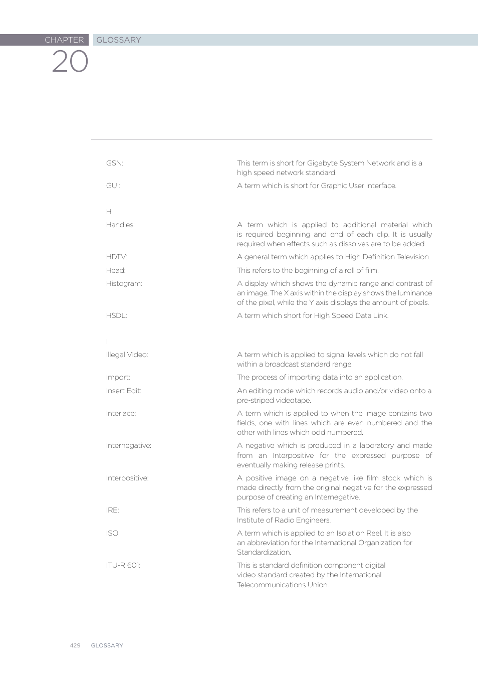 Blackmagic Design DaVinci Resolve Advanced Panel User Manual | Page 429 / 435