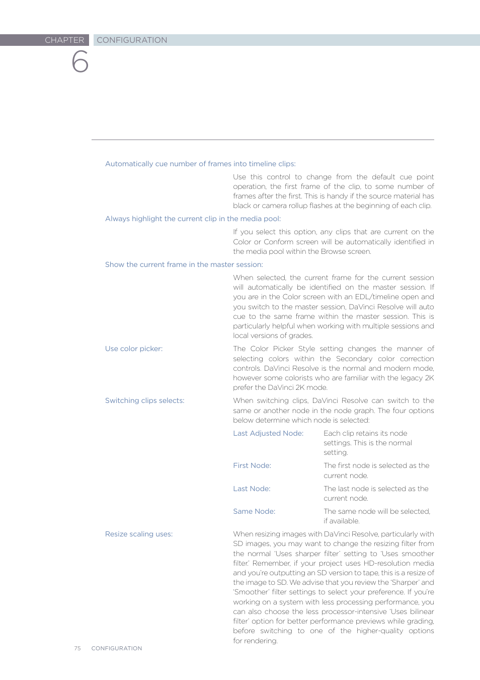 Blackmagic Design DaVinci Resolve Advanced Panel User Manual | Page 75 / 435