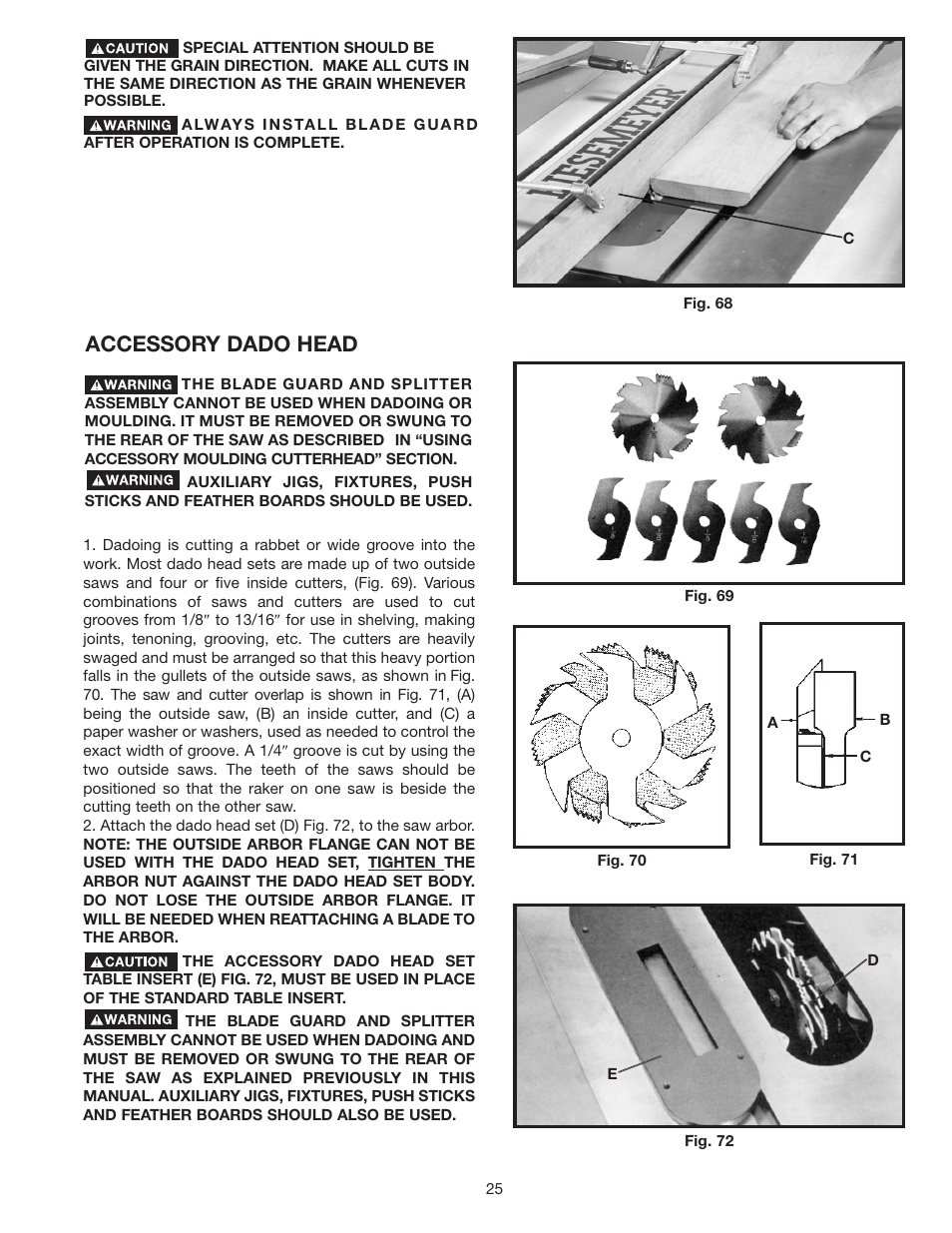 Accessory dado head | Delta 36-953 User Manual | Page 25 / 32