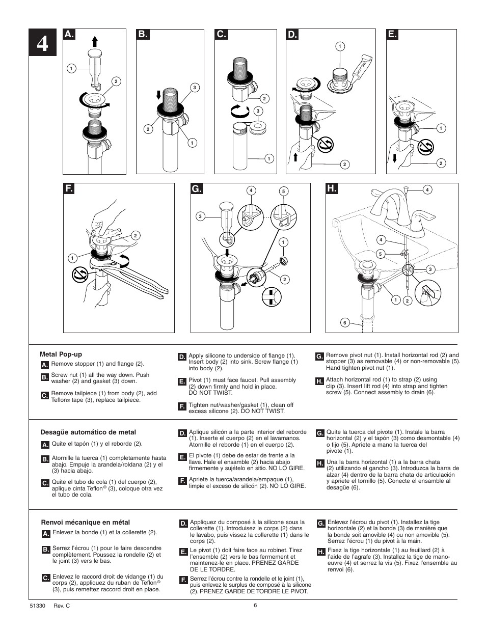 A. b. c. d. e. f | Delta 2538 User Manual | Page 6 / 8